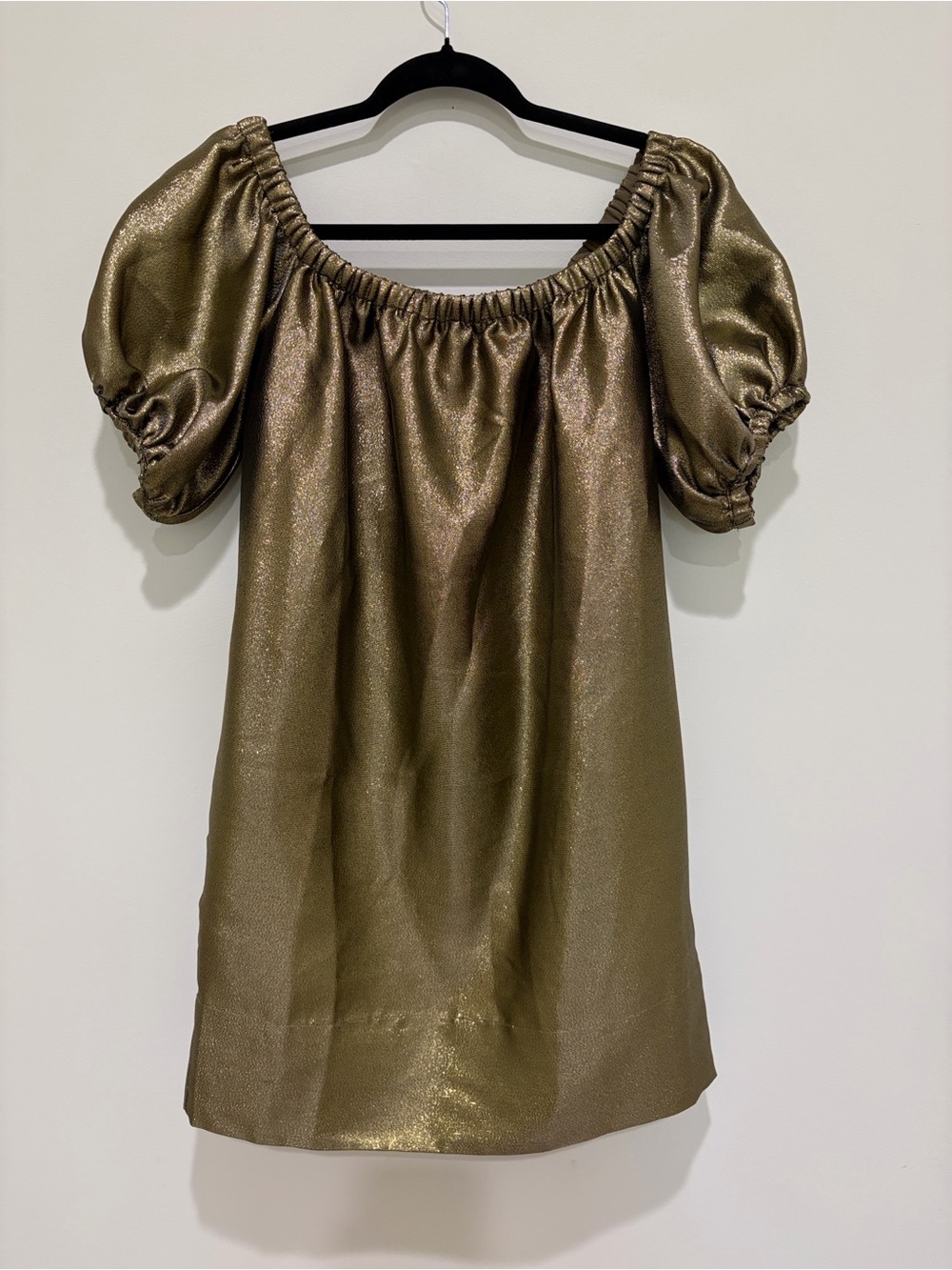 Cynthia Rowley Metallic Electra Off- Shoulder Dress